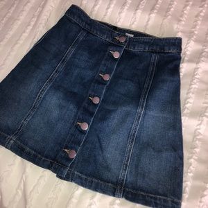 H&M Size 4 Button Up Jean Skirt